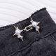 Pearl cross star waist buckle-copper-alloy-1 pair - Option1