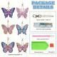 DIY Diamond Painting Keychain - Butterfly Pattern, DIY Decoration, Diamond Kit Craft Supplies, Handmade Mosaic Painting Keychain DIY Set Suitable For Beginners, Creative Handmade Craft Gift Set