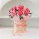 Handmade Yarn-Knitted Tulip Hug Bucket