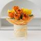 Handmade Yarn-Knitted Tulip Hug Bucket