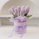 Handmade Yarn-Knitted Tulip Hug Bucket