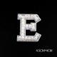 Pearl Rhinestone Cloth Sticker-Letter A-White-2 Pack - Option1