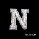Pearl Rhinestone Cloth Sticker-Letter A-White-2 Pack - Option1