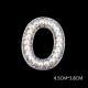 Pearl Rhinestone Cloth Sticker-Letter A-White-2 Pack - Option1