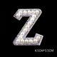 Pearl Rhinestone Cloth Sticker-Letter A-White-2 Pack - Option1