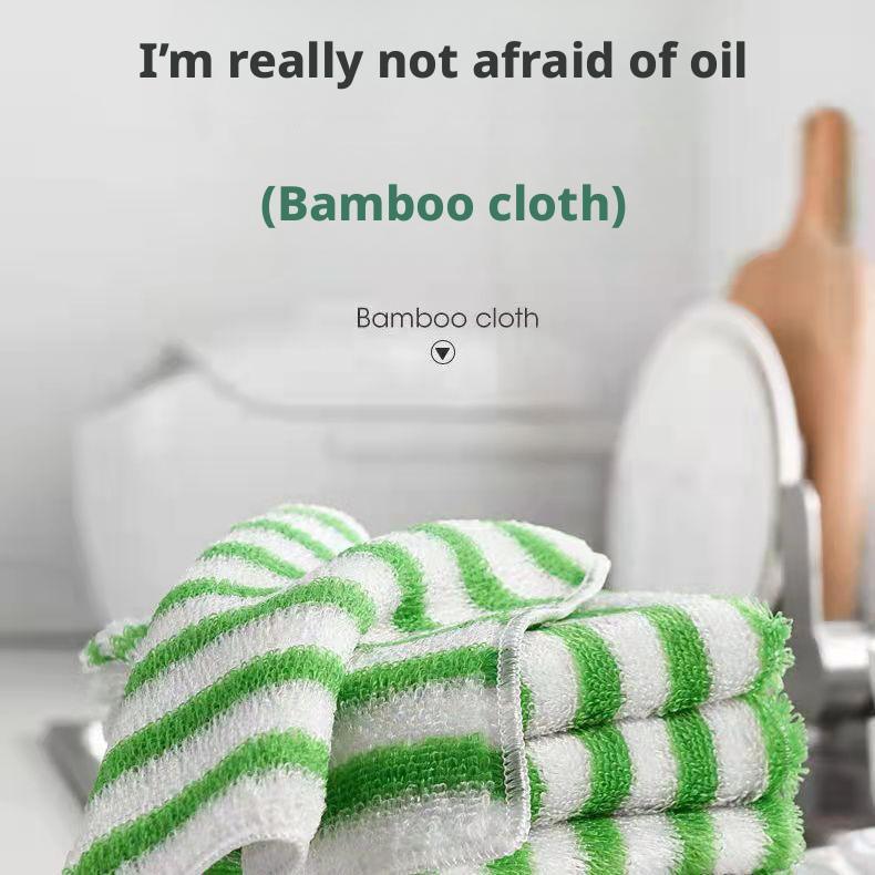 Bamboo fiber rag-Green-1 pack - Option1
