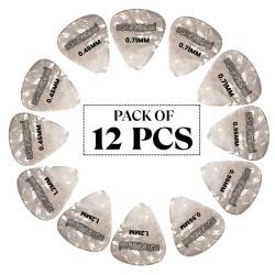 5 Core Guitar Picks 12 Piece Celluloid Light Medium Heavy Extra Heavy For Acoustic Electric Guitars