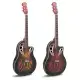 Dont Sell On Amazon - 41 Inch Full-Size Cutaway Acoustic-Electric Guitar Grape Voice Hole Spruce Top Round Back Sunset Red