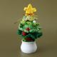 Knitted Mini Xmas Tree Simulation Crochet Xmas Tree Bonsai Ornament For Mall Store Home Decor Green