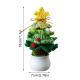 Knitted Mini Xmas Tree Simulation Crochet Xmas Tree Bonsai Ornament For Mall Store Home Decor Green