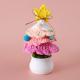 Knitted Mini Xmas Tree Simulation Crochet Xmas Tree Bonsai Ornament For Mall Store Home Decor Pink