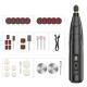 Polishing Tool Set Cordless Rotary Tool Lithium Battery Speed Adjustable 18000 Rpm Mini Electric Engraving Tool Polishing Cutting Grinding Sanding For DIY Crafts 33 Piece Set (Black)