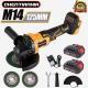 21V Cordless Angle Grinder Brushless 125mm With 2 Battery & Charger & Disc Kit