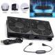 120mm Dual Cooling Fan Portable Cooler Silent DC 5V USB Computer Desktop PC Case