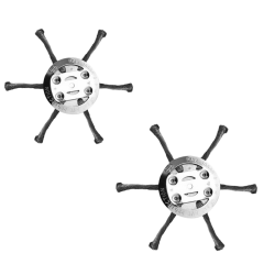 2pc  6 Inch 6Wire Steel Trimmer Head, Replacement Head Steel Wire Brush For String Trimmer Fits Gas And Electric Lawn Mowers