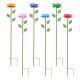 6Pack Metal Bee Watering Stations, Anti-Drowning Bee Butterfly Feeders Pollinator Stakes With Artificial Flowers For Outdoor Garden Courtyard Decor