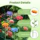 6Pack Metal Bee Watering Stations, Anti-Drowning Bee Butterfly Feeders Pollinator Stakes With Artificial Flowers For Outdoor Garden Courtyard Decor