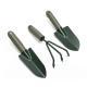 Garden Tool Set Ergonomic Handle Wide And Narrow Shovel 3 Prong Rake With Storage Bag For Gardening