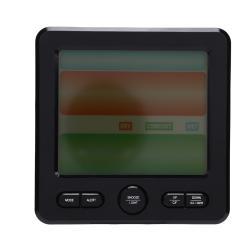 Digital Indoor Temperature And Humidity Timer, Featuring Functions Such As Displaying Time, Date, Day Of The Week, Backlighting, As Well As Recording The Highest And Lowest Temperatures. Black Model.