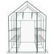 Mini Walk-in Greenhouse With PE Cover, 8-Shelf Indoor Outdoor Plant Gardening Green House For Garden Backyard, 56inch X 56inch X 77inch, White