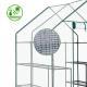 Mini Walk-in Greenhouse With PE Cover, 8-Shelf Indoor Outdoor Plant Gardening Green House For Garden Backyard, 56inch X 56inch X 77inch, White