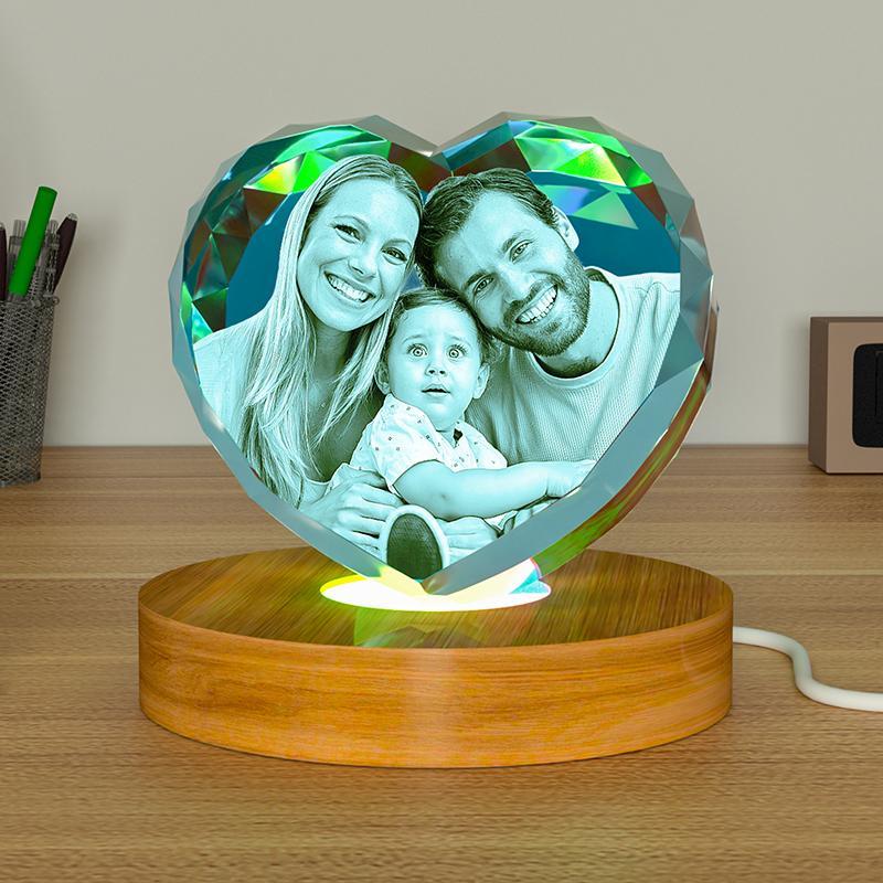 LED Light Base For 3D Crystal Photo Wood Lighted Display Plate Flat USB Operated