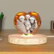 LED Light Base For 3D Crystal Photo Wood Lighted Display Plate Flat USB Operated