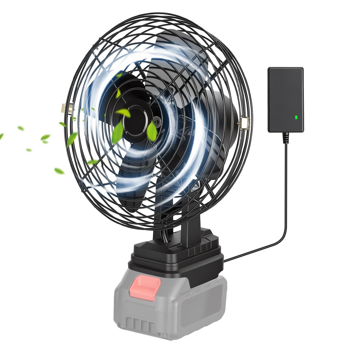 1Pc 9.06In Portable Jobsite Fan Compatible With 21V Battery Cordless Workshop Fan With 2 Speeds For Jobsite Garage Power Outages Battery Not Included