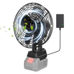 1Pc 9.06In Portable Jobsite Fan Compatible With 21V Battery Cordless Workshop Fan With 2 Speeds For Jobsite Garage Power Outages Battery Not Included