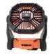 Outdoor Camping Fan Professional Efficient USB Rechargeable Tent Fan Camping Fan With LED Lantern For Camping Outdoor Orange