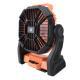 Outdoor Camping Fan Professional Efficient USB Rechargeable Tent Fan Camping Fan With LED Lantern For Camping Outdoor Orange