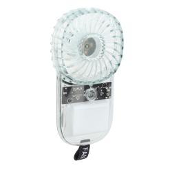 Portable Fan Transparent Foldable 1200mAh Battery USB Rechargeable Neck Hanging Fan For Walking Camping Travel Blue