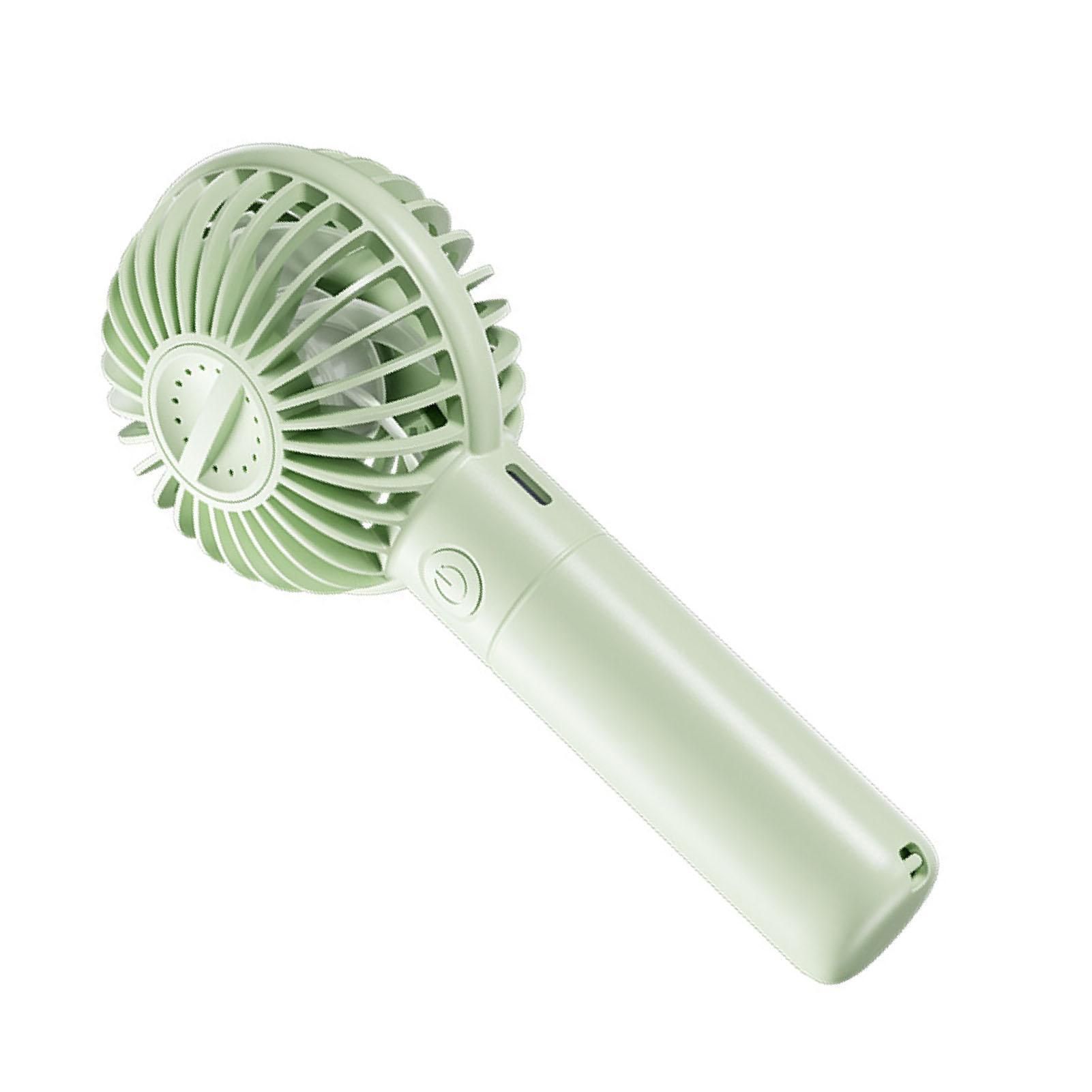 Portable Handheld Fan Quiet USB Rechargeable Multiple Speed Settings Handheld Pocket Fan For Students Green
