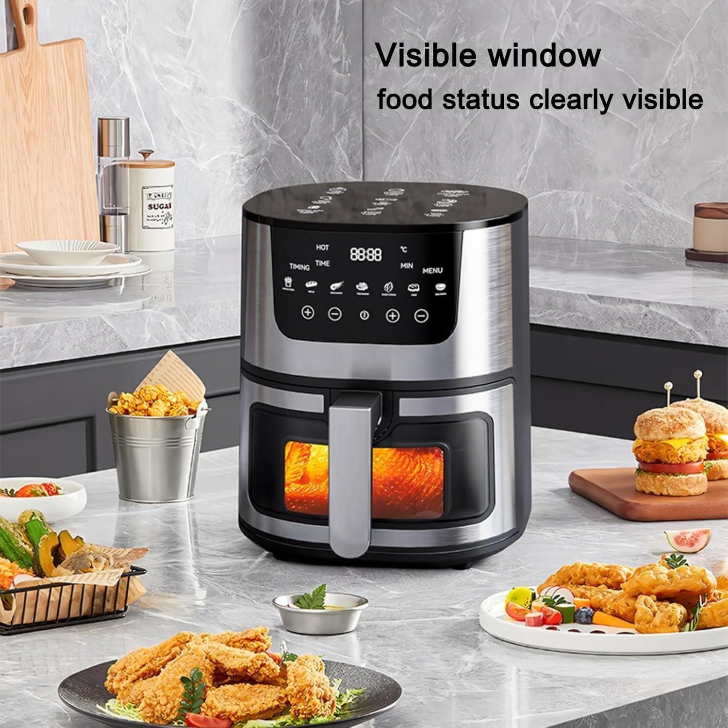 Digital Air Fryer 7L Visible Oil Free Kitchen Cooker Frying Low Fat Mini Oven
