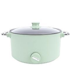 Electric Hot Pot 800W 3L Food Grade Nonstick Coating Multifunctional Electric Cooker With Steam Basket For Steak Rice Noodles Soup US Plug
