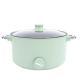 Electric Hot Pot 800W 3L Food Grade Nonstick Coating Multifunctional Electric Cooker With Steam Basket For Steak Rice Noodles Soup US Plug