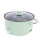 Electric Hot Pot 800W 3L Food Grade Nonstick Coating Multifunctional Electric Cooker With Steam Basket For Steak Rice Noodles Soup US Plug