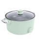 Electric Hot Pot 800W 3L Food Grade Nonstick Coating Multifunctional Electric Cooker With Steam Basket For Steak Rice Noodles Soup US Plug