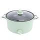 Electric Hot Pot 800W 3L Food Grade Nonstick Coating Multifunctional Electric Cooker With Steam Basket For Steak Rice Noodles Soup US Plug