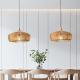 Japanese-style Dining Table Natural Wood Aesthetic, Vintage And Distinctive Walnut Wood Chandelier