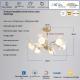 French-style Creamy Living Room Chandelier