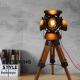Artistic Vintage Solid Wood Fill Light Table Lamp