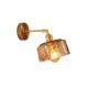 Retro Glass Wall Sconce Japanese-style Brass Bathroom Light