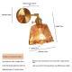 Retro Glass Wall Sconce Japanese-style Brass Bathroom Light