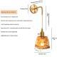 Retro Glass Wall Sconce Japanese-style Brass Bathroom Light