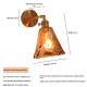 Retro Glass Wall Sconce Japanese-style Brass Bathroom Light