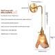 Retro Glass Wall Sconce Japanese-style Brass Bathroom Light