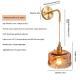 Retro Glass Wall Sconce Japanese-style Brass Bathroom Light