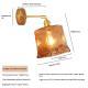 Retro Glass Wall Sconce Japanese-style Brass Bathroom Light