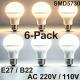 6-Pack Hot Sale LED Bulbs E27xB22,110Vx220V Universal, Ultra Bright, Energy-Saving, No Flicker, Eye-Care, Long Lifespan, Perfect For HomexOfficeX Commercial Use, Global Bestseller, Fast Shipping, Prem
